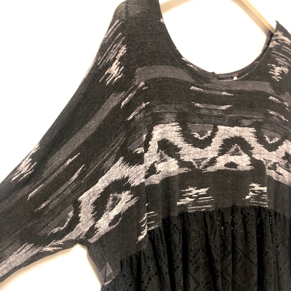 Free People Southwest Eyelet Lace Punched Diamonds Forever Swing Top Size Small - Picture 4 of 11